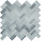 Msi Bergamo Herringbone SAMPLE Polished Marble Mesh-Mounted Mosaic Tile ZOR-MD-0432-SAM - alternate 1